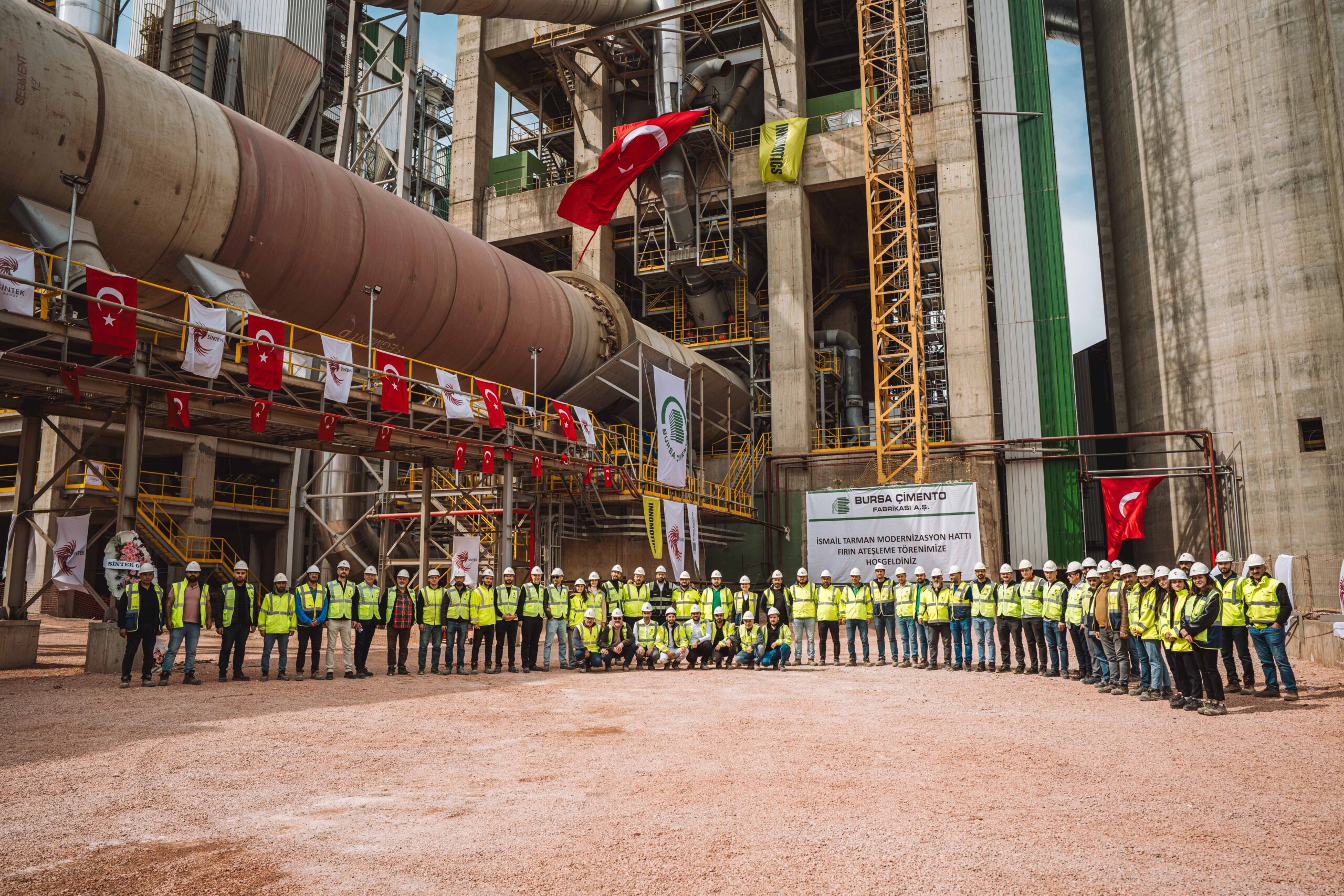 Bursa Çimento Modernizasyon Projesi Kapsamında Döner Fırın Ateşlemesi Gerçekleştirildi